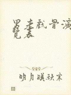 男老戏骨演员一览表