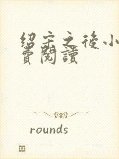 绍宋之后小说免费阅读