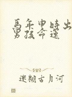 马年申时出生的男孩命运