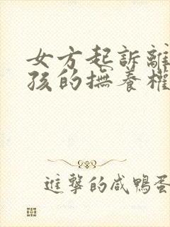 女方起诉离婚小孩的抚养权怎么判封面