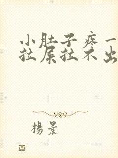 小肚子疼一直想拉屎拉不出来封面