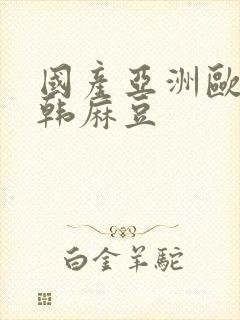 国产亚洲欧美日韩麻豆