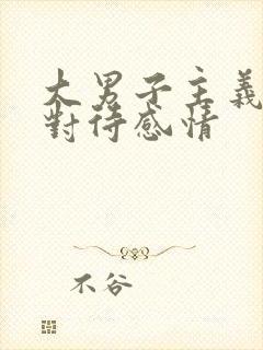 大男子主义男人对待感情