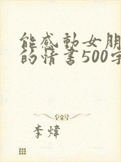 能感动女朋友哭的情书500字封面