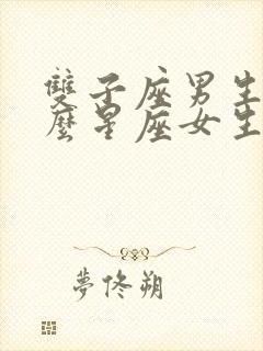 双子座男生和什么星座女生最配封面