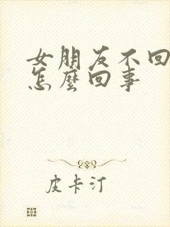 女朋友不回消息怎么回事