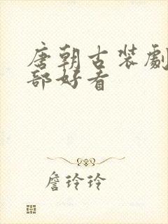 唐朝古装剧哪几部好看