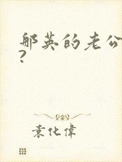 那英的老公是谁?