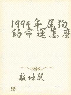 1994年属狗的命运怎么样