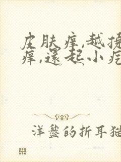 皮肤痒,越挠越痒,还起小疙瘩