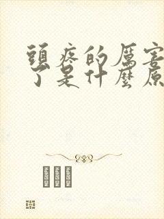 头疼的厉害又吐了是什么原因