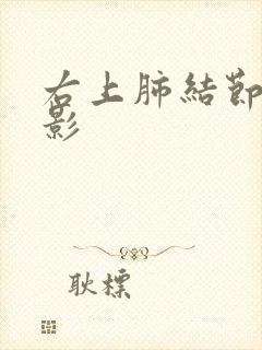 右上肺结节斑片影