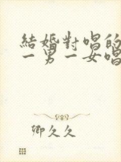 结婚对唱的情歌一男一女唱的好听封面