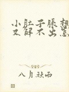 小肚子胀想大便又解不出怎么回事封面