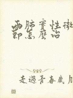 两肺实性微小结节怎么治