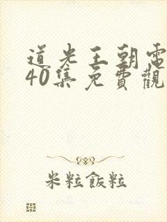 道光王朝电视剧40集免费观看