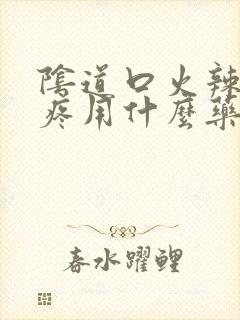 阴道口火辣辣的疼用什么药封面