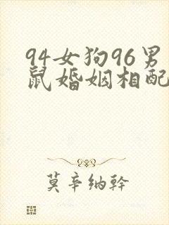 94女狗96男鼠婚姻相配吗