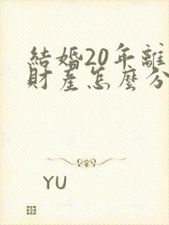 结婚20年离婚财产怎么分割