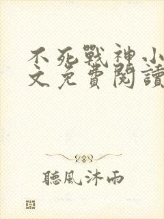 不死战神小说全文免费阅读封面