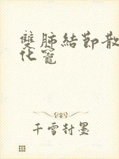 双肺结节散在钙化灶