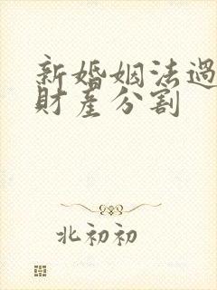 新婚姻法过错方财产分割封面