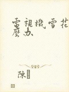 电视机雪花屏怎么办