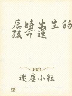 辰时出生的猴男孩命运