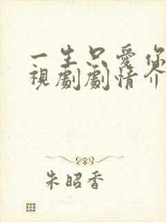 一生只爱你 电视剧剧情介绍封面