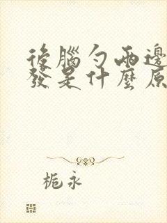 后脑勺两边白头发是什么原因