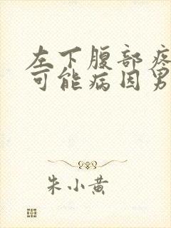 左下腹部疼痛的可能病因男性