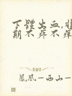 下体出血,非经期不疼不痒