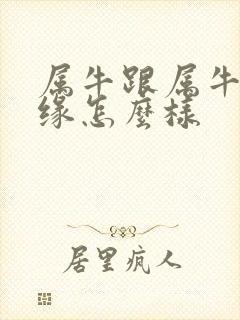 属牛跟属牛的姻缘怎么样