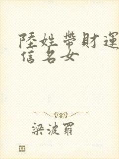 陆姓带财运的微信名女