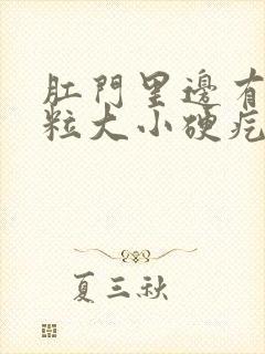 肛门里边有个米粒大小硬疙瘩