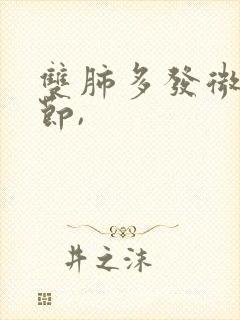 双肺多发微小结节,