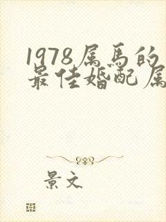 1978属马的最佳婚配属相
