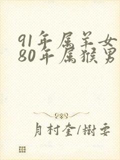 91年属羊女和80年属猴男的婚姻如何封面