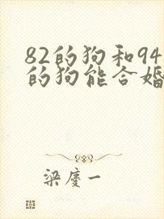 82的狗和94的狗能合婚吗