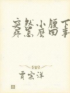 突然小腹下坠的疼怎么回事