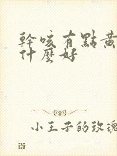 干咳有点黄痰吃什么好