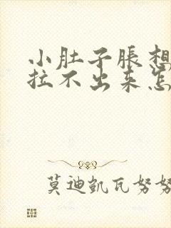 小肚子胀想拉屎拉不出来怎么回事