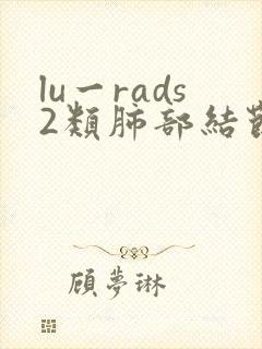 lu一rads2类肺部结节严重吗