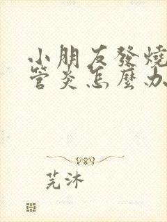 小朋友发烧支气管炎怎么办