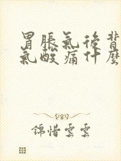 胃胀气后背也胀气酸痛什么原因封面