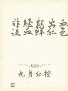 非经期出血下体流血鲜红色