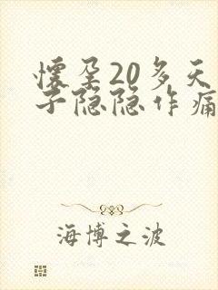 怀孕20多天肚子隐隐作痛封面