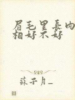 眉毛里长肉痣面相好不好