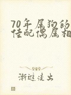 70年属狗的最佳配偶属相