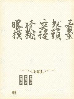 眼睛突然看东西模糊后头晕